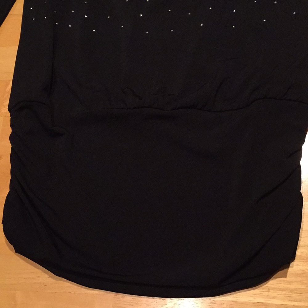 black shirt with silver rhinestones - Picture 3 of 5